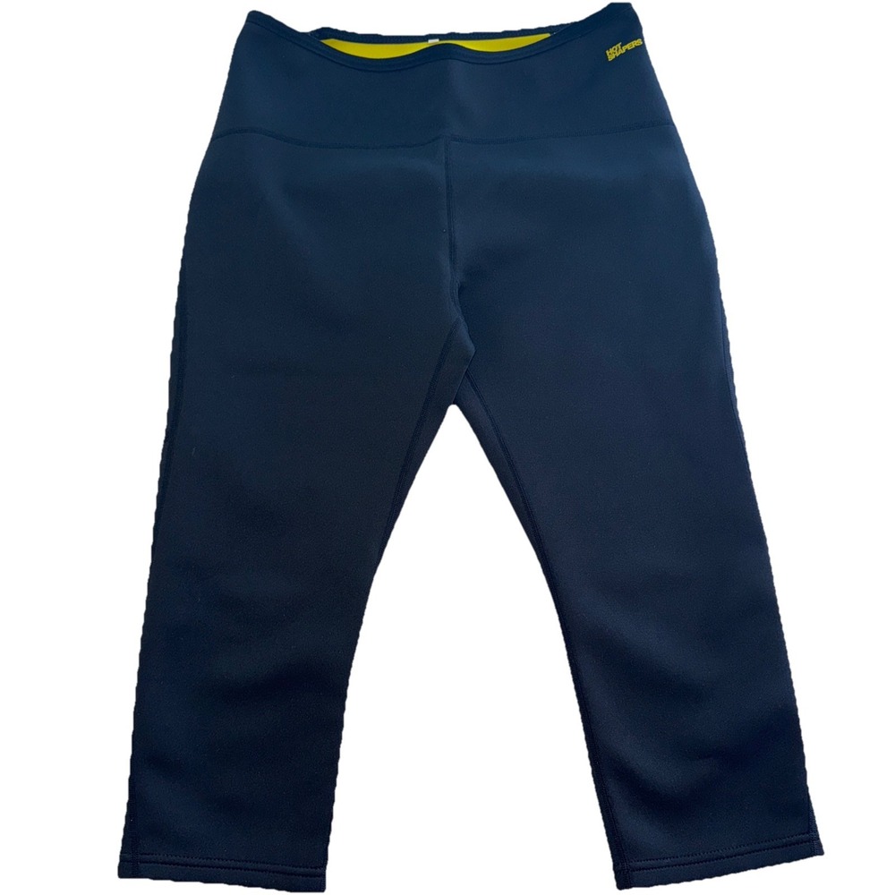 Hot Shapers Capri Pants Women XL Black Neotex Neoprene‎ Fitness Sweat Leggings